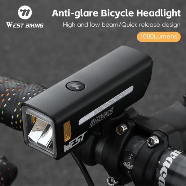 west biking Front light 1000 Lumen