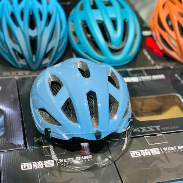 West Biking Helmet With Glass Type 1