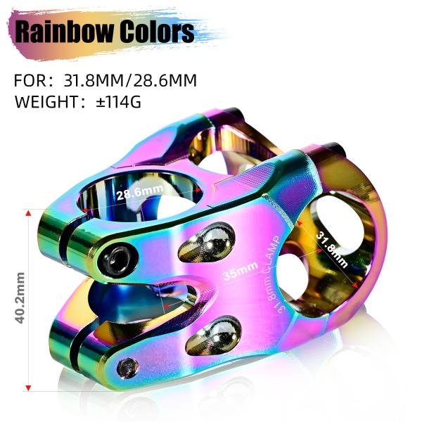 Nanlio Rainbow Bike Stem 35mm